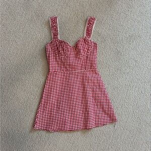 Princess Polly Red Gingham Mini Dress